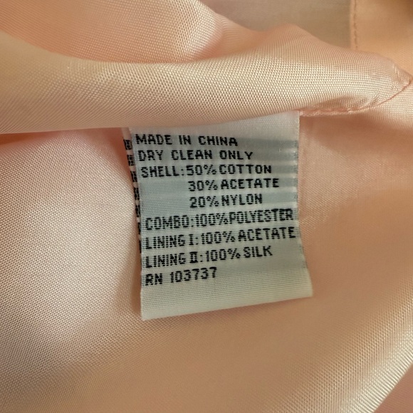 ❣️🆕Talbots Pink Lace Top 3/4 Length Sleeve Full Length Gown❣️ - Picture 12 of 12